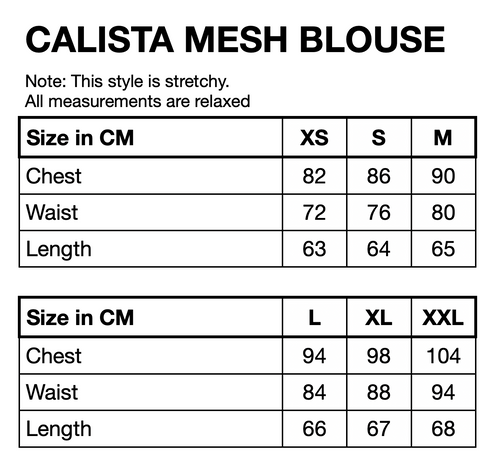 HUNKØN Calista Mesh Blouse Blouses Dream Fairground Art Print