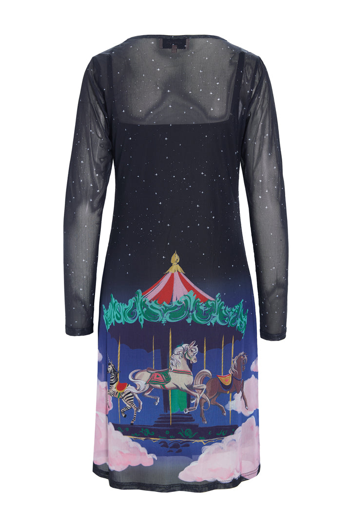 HUNKØN Calista Mesh Dress Dresses Dream Fairground Art Print