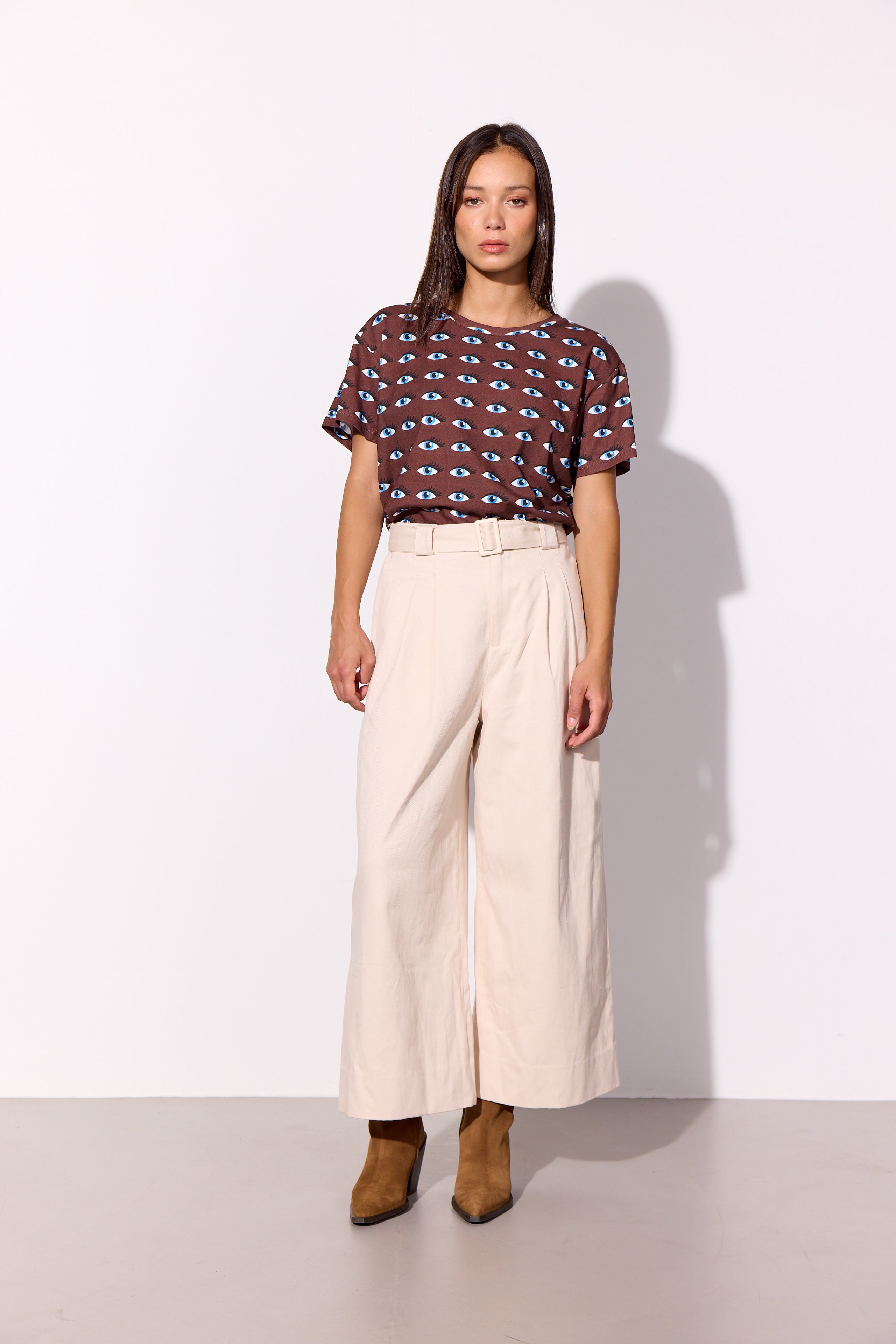 HUNKØN Camden Wide Trousers Trousers Cream