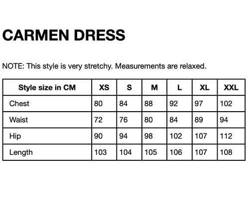HUNKØN Carmen Dress Dresses Black