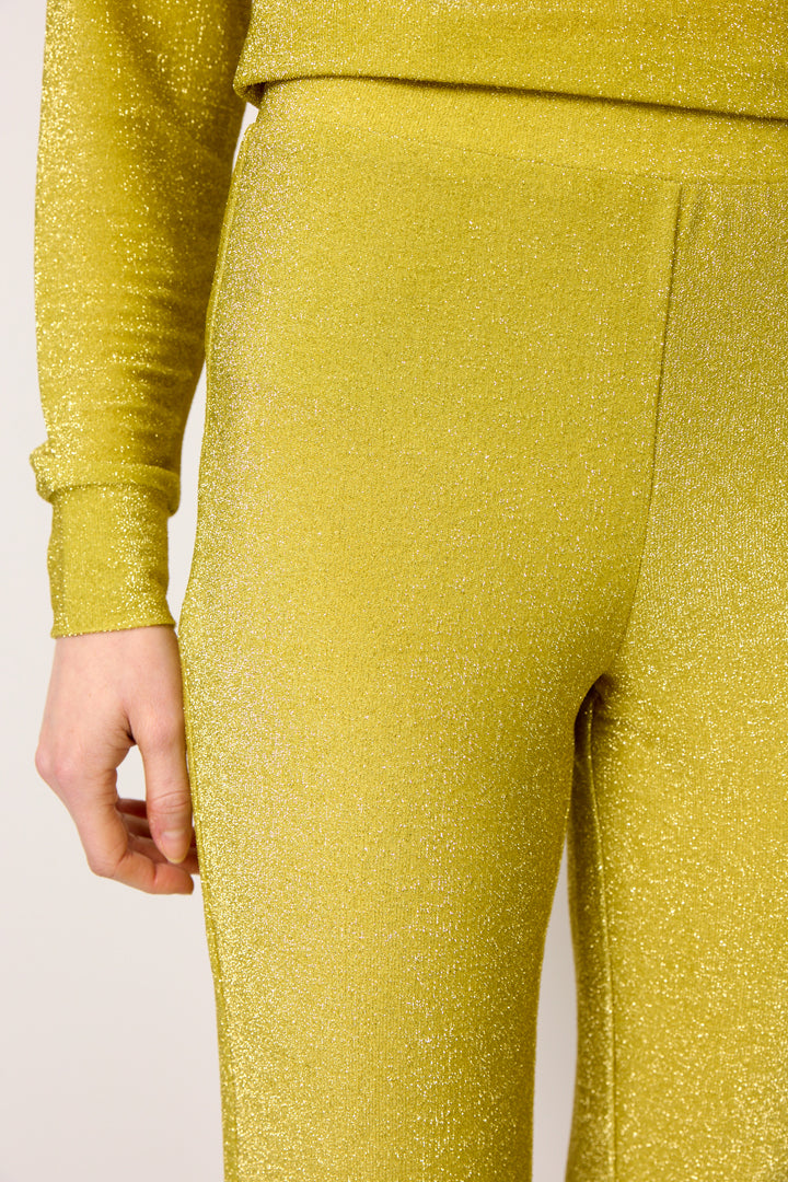 HUNKØN Cattia Trousers Trousers Golden lime