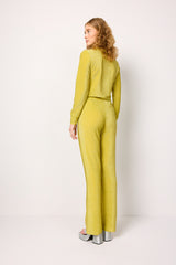 HUNKØN Cattia Trousers Trousers Golden lime