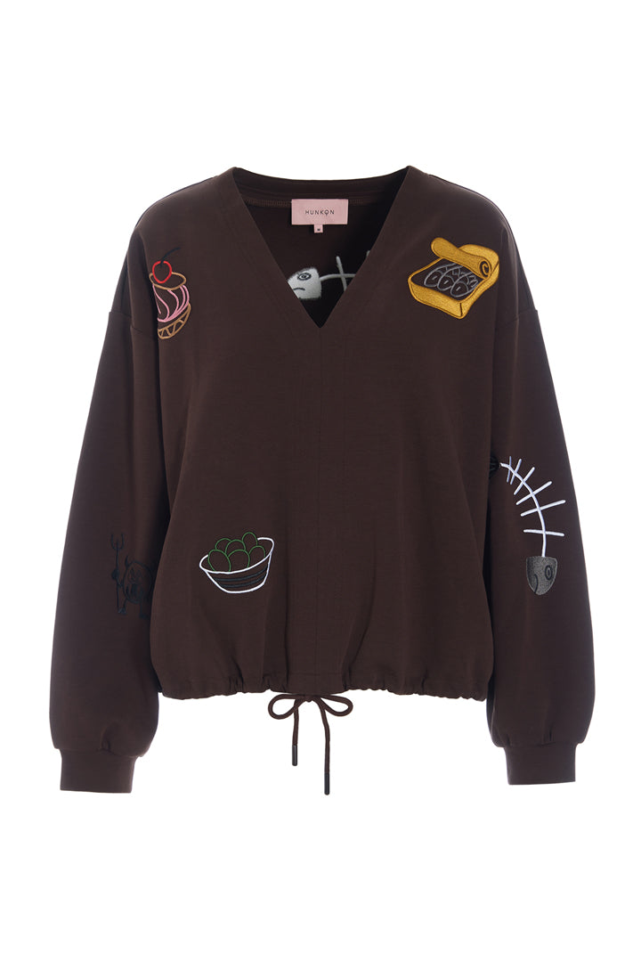 HUNKØN Chili Blouse Blouses Brown