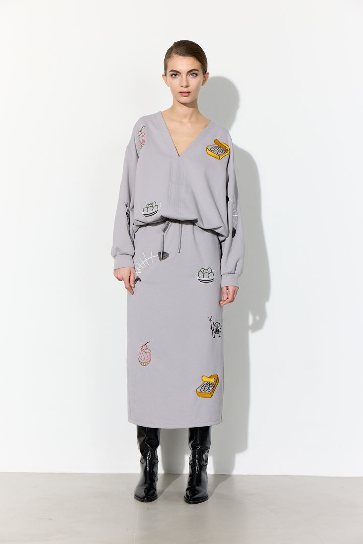HUNKØN Chili Blouse Blouses Grey