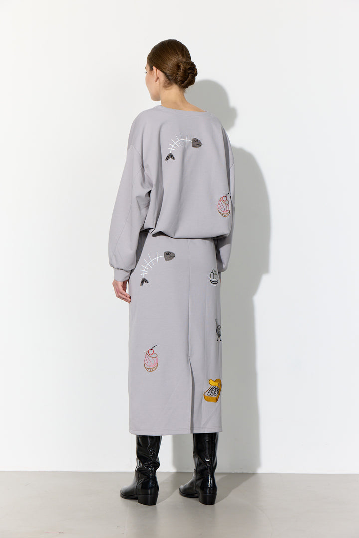 HUNKØN Chili Blouse Blouses Grey