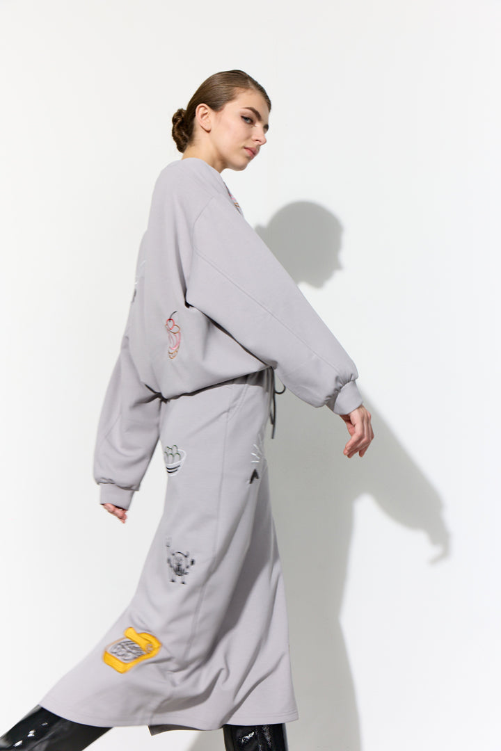 HUNKØN Chili Blouse Blouses Grey