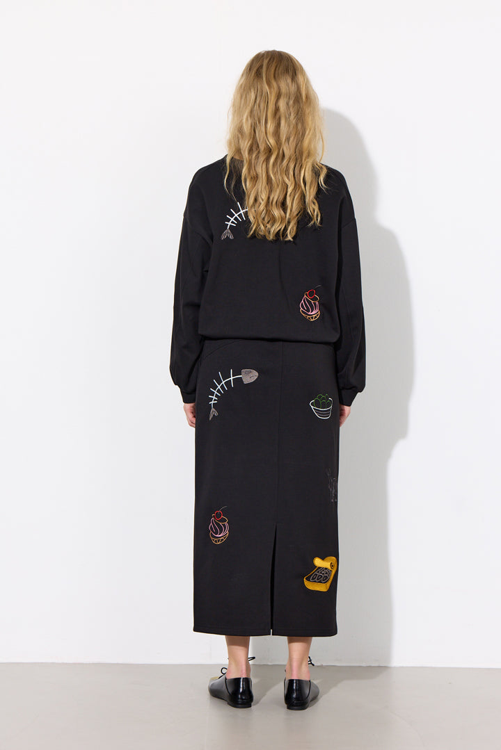 HUNKØN Chili Skirt Skirts Black
