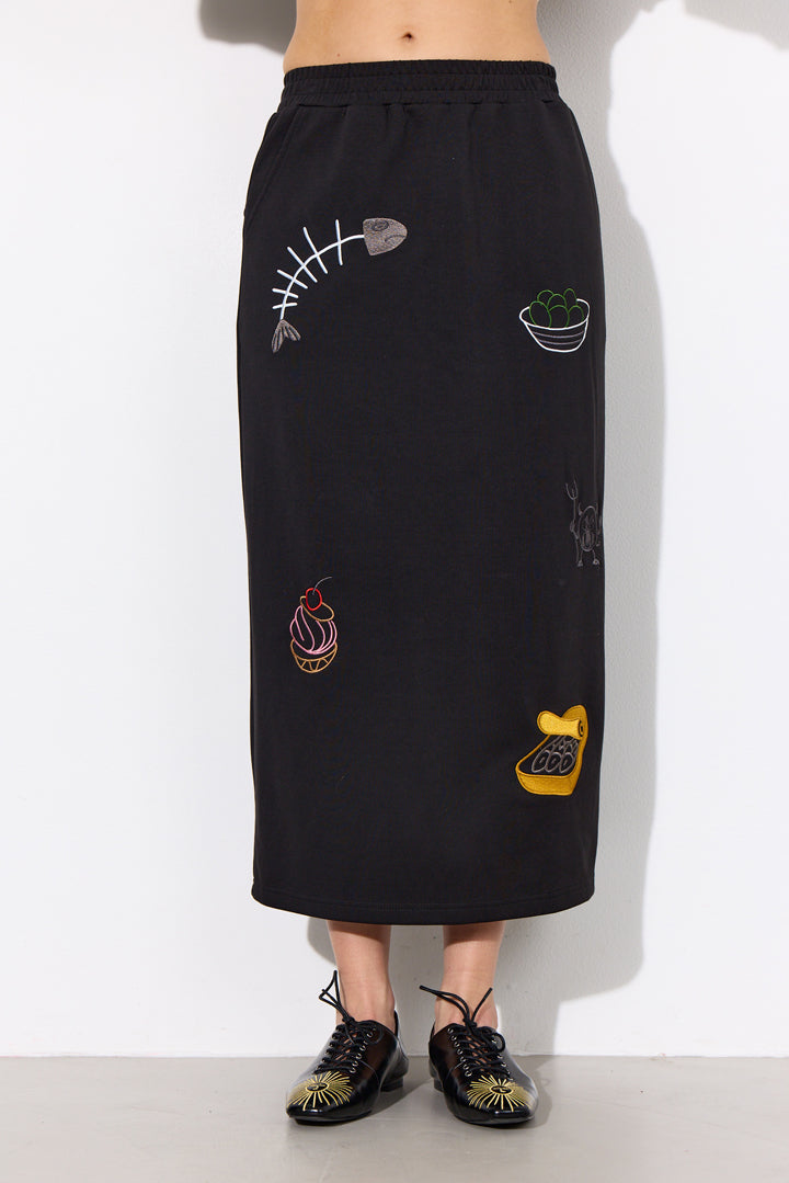 HUNKØN Chili Skirt Skirts Black