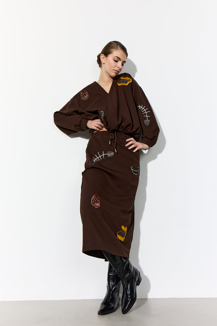 HUNKØN Chili Skirt Skirts Brown
