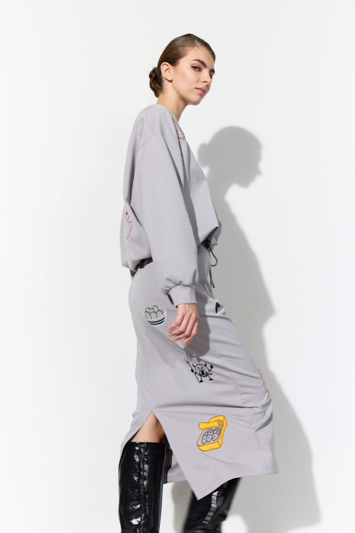 HUNKØN Chili Skirt Skirts Grey