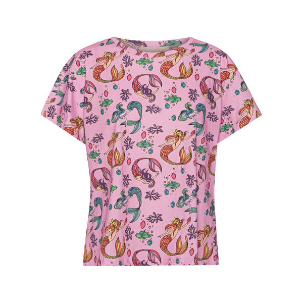 HUNKØN Cille T-shirt T-shirts Pink Mermaid Art Print