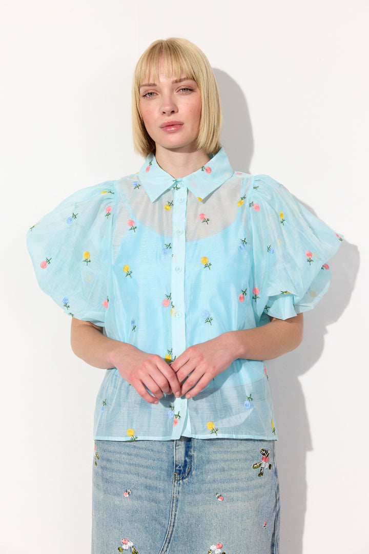 HUNKØN Conny Shirt Shirts Blue