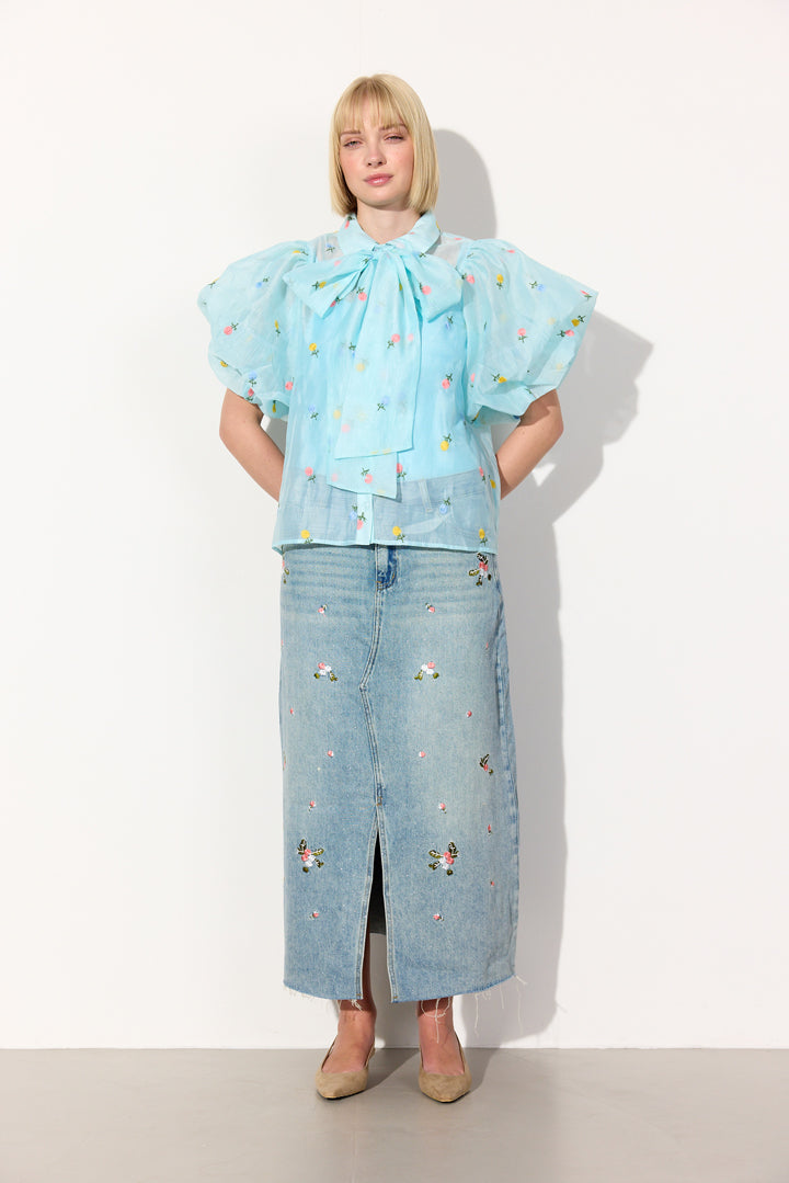 HUNKØN Conny Shirt Shirts Blue