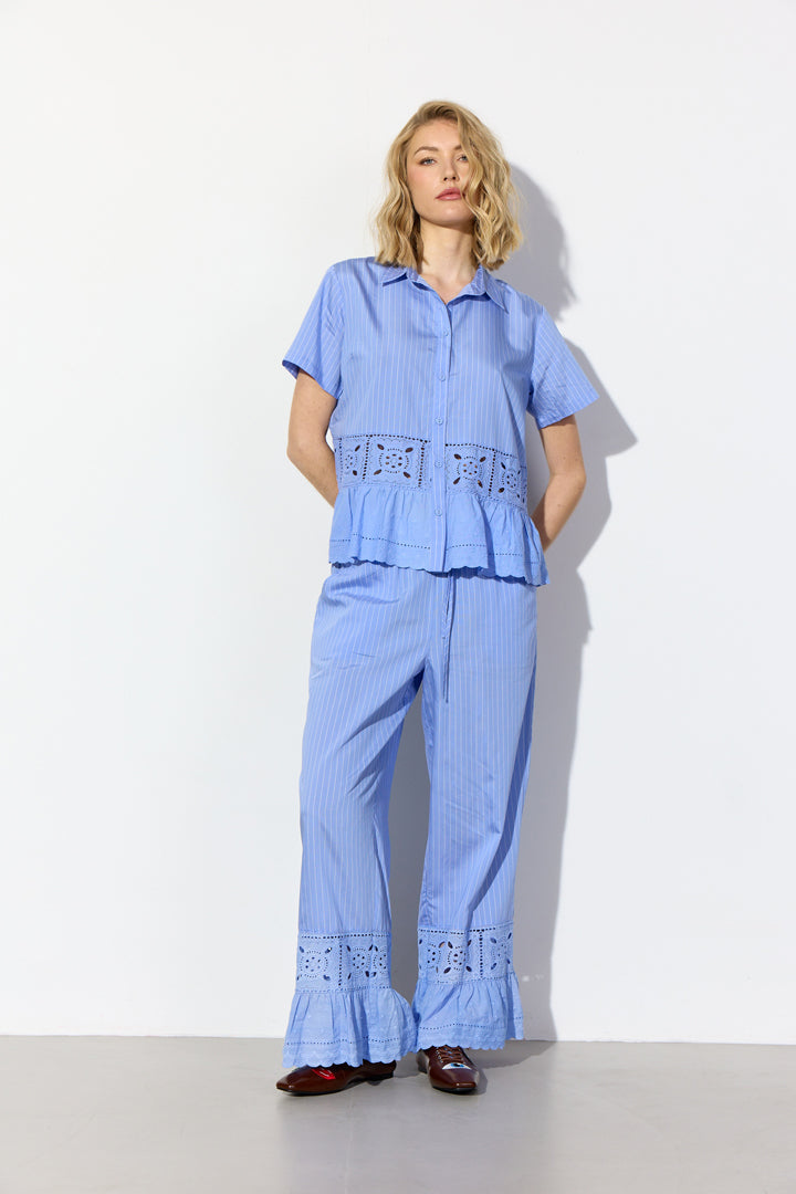 HUNKØN Cornelia Shirt Shirts Blue