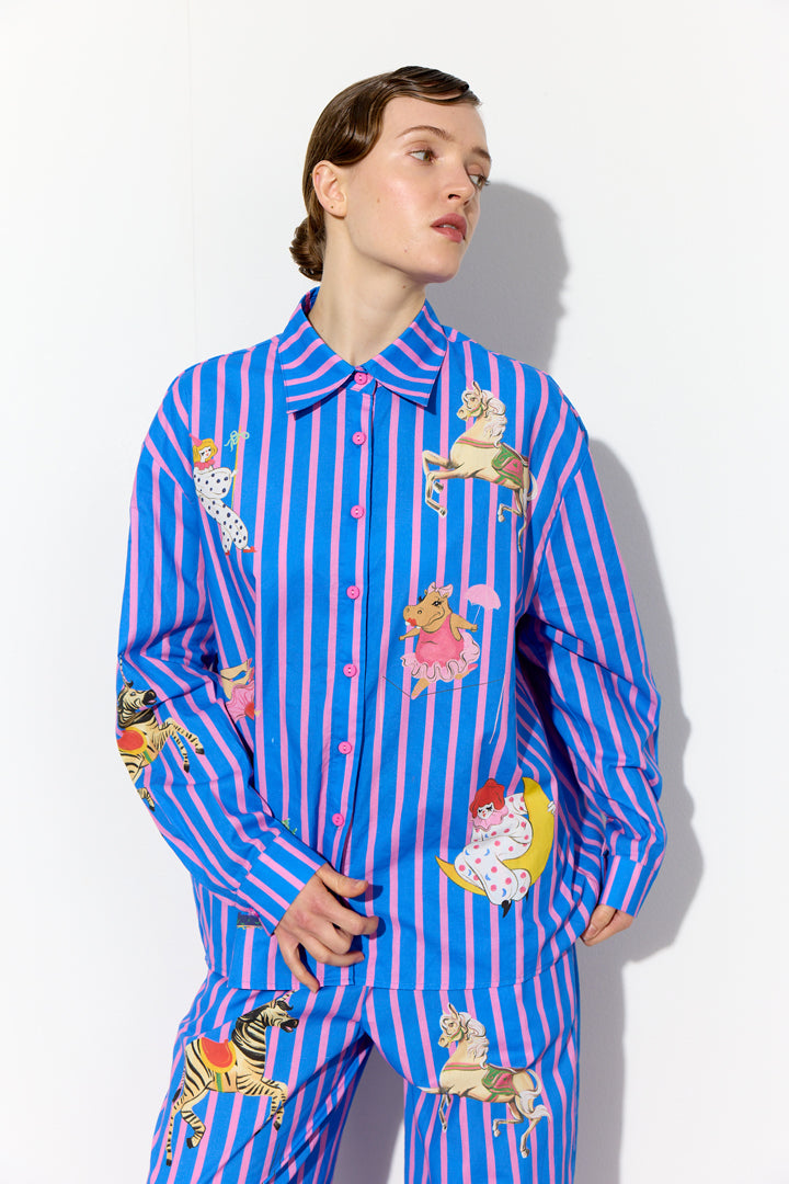 HUNKØN Cosmia Shirt Shirts Blue Showstopper Art Print