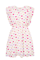 HUNKØN Dahlia Wing Dress Dresses Pink Hearts
