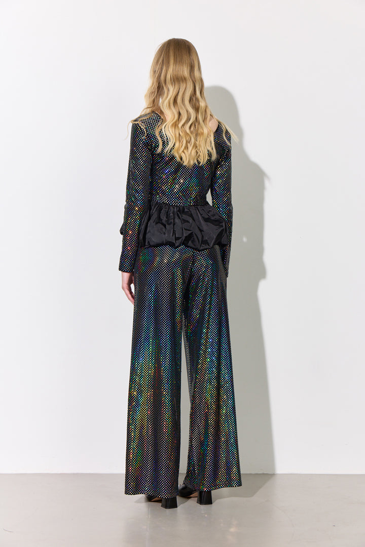 HUNKØN Daisy Blouse Blouses Black Disco