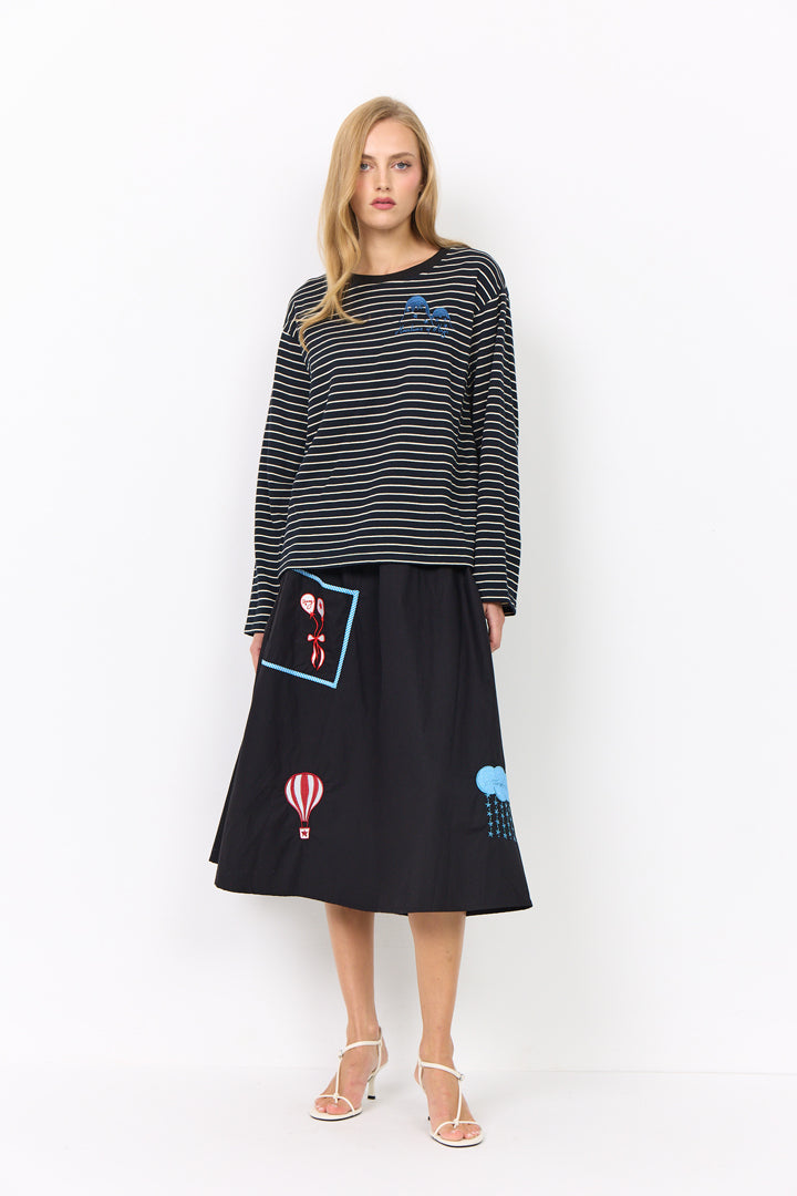 HUNKØN Davy Blouse Blouses Black