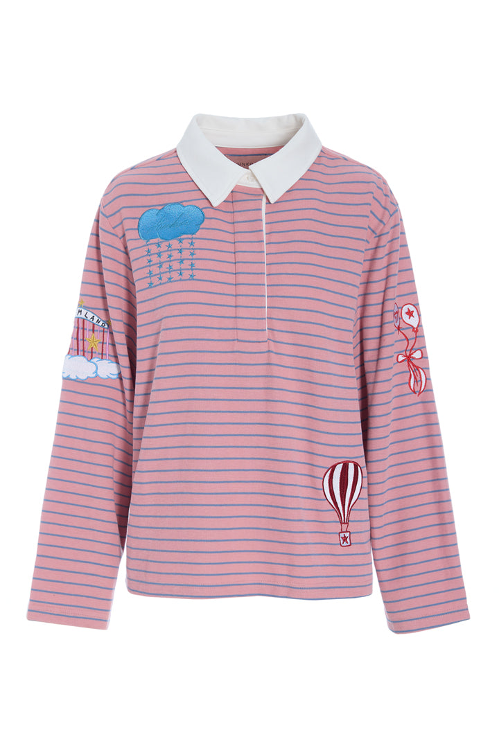 HUNKØN Davy Poloshirt Blouses Rose
