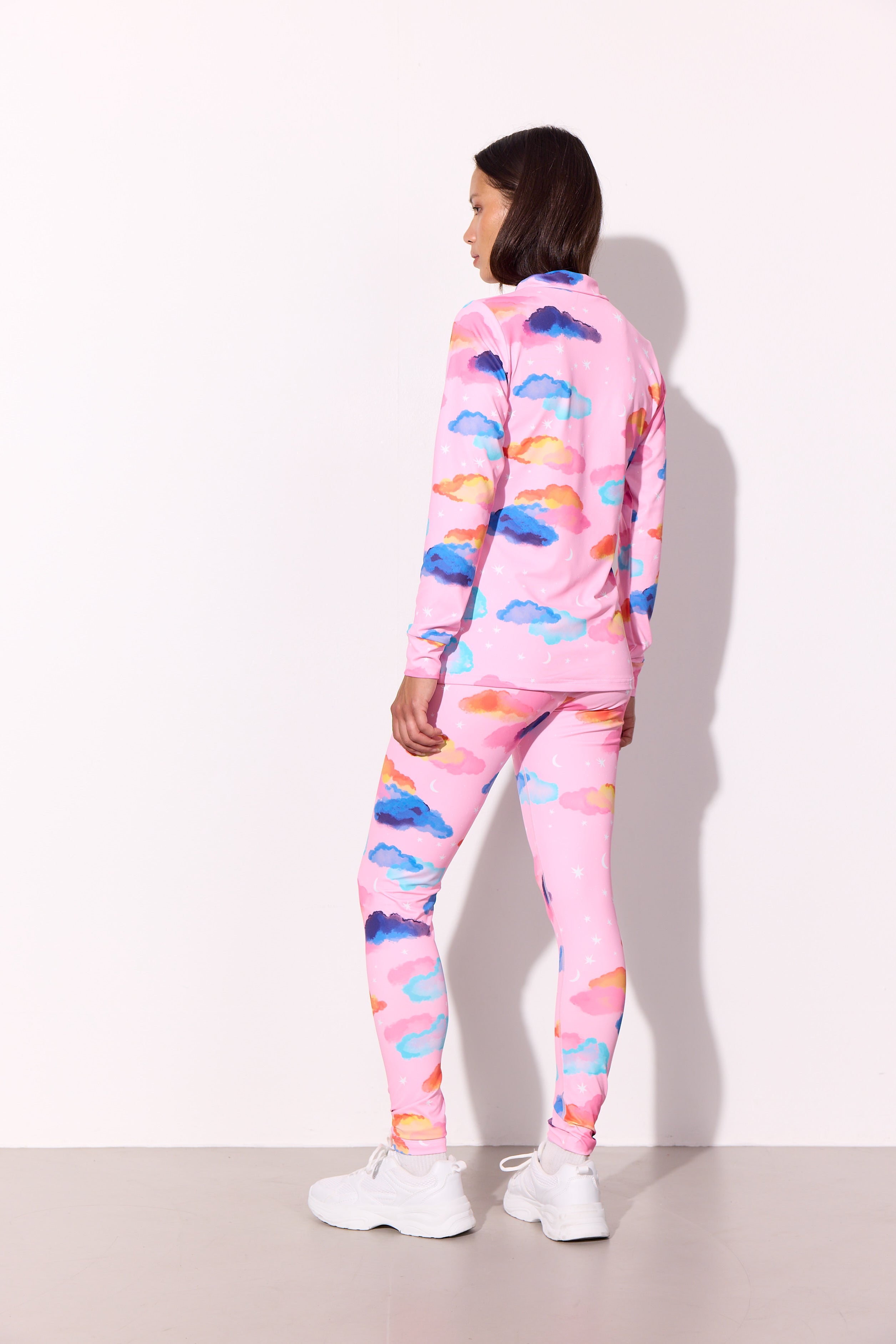 HUNKØN Diana Zipper Blouse Blouses Pink sky Art Print