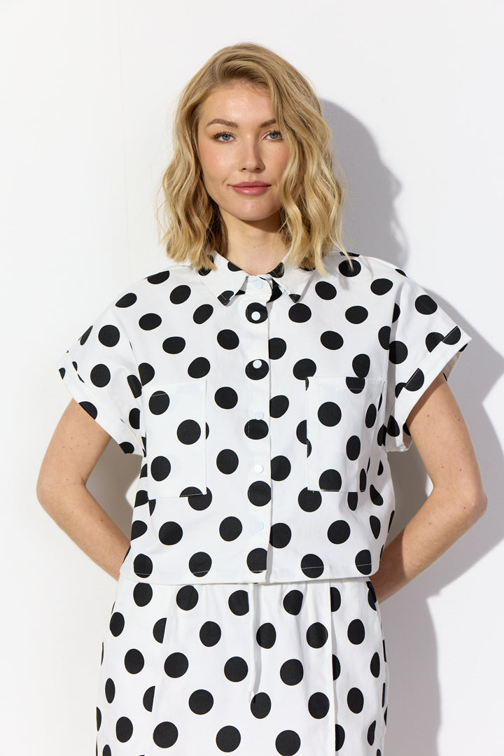 HUNKØN Divina Shirt Shirts White w/ dots