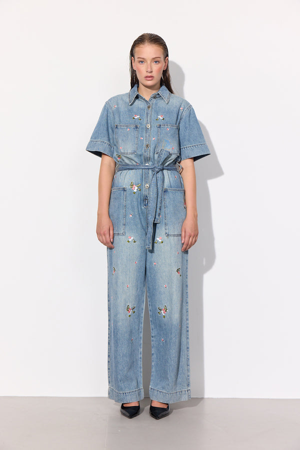 Dolly Denim Jumpsuit Light Denim Hunk n