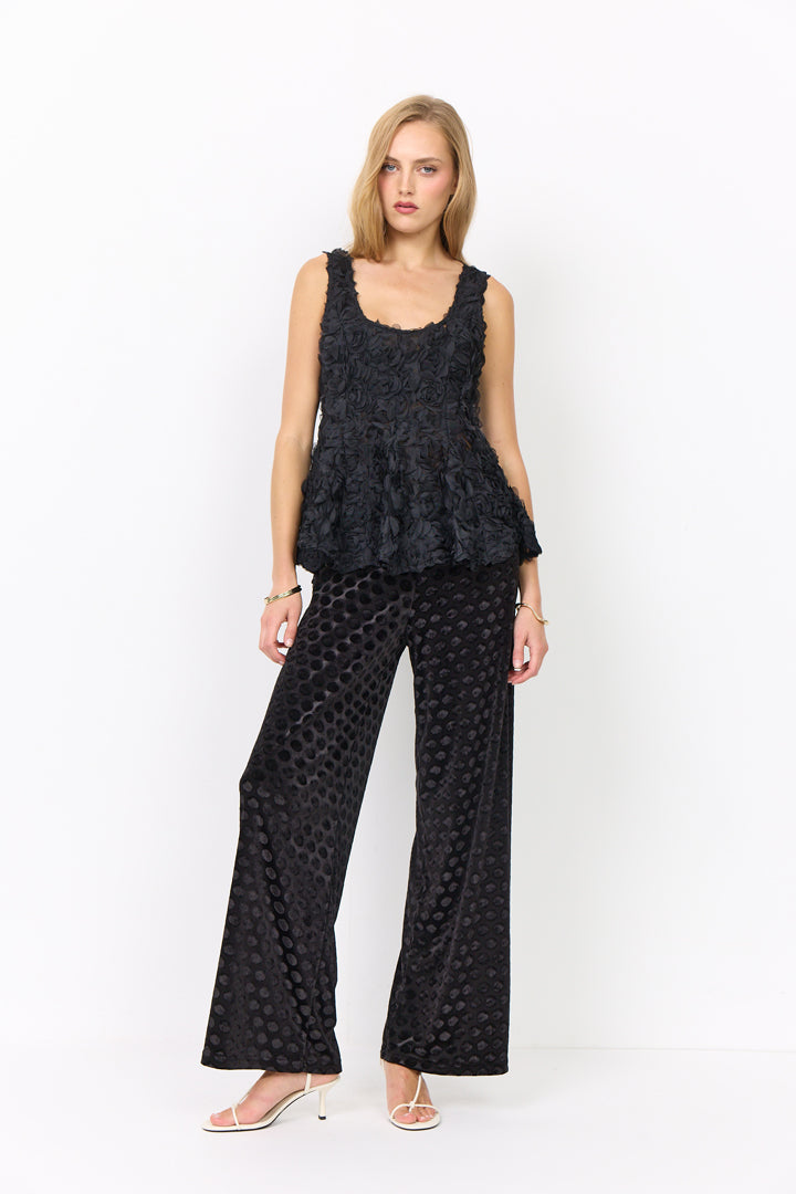 HUNKØN Dottie Trousers Trousers Black w/dots
