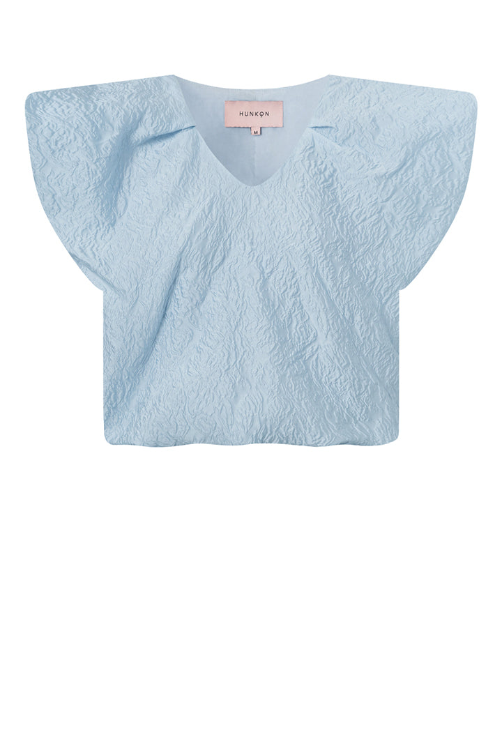 HUNKØN Ebba Wing top Tops Light Blue