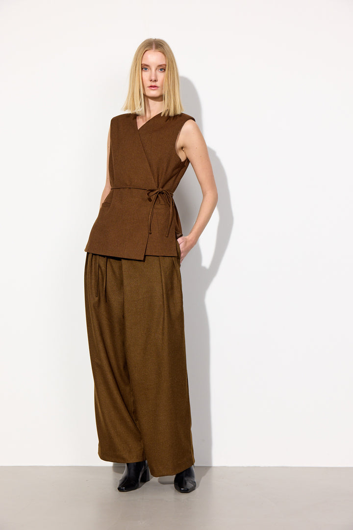 HUNKØN Emiko Trousers Trousers Brown