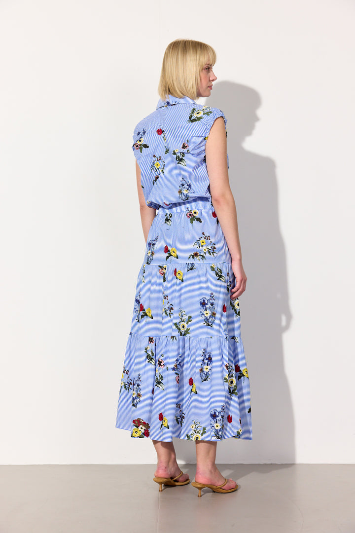 HUNKØN Emma Skirt Skirts Blue Hawaii