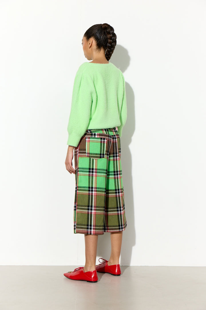 HUNKØN Enya Knit Blouse Blouses Electric Lime
