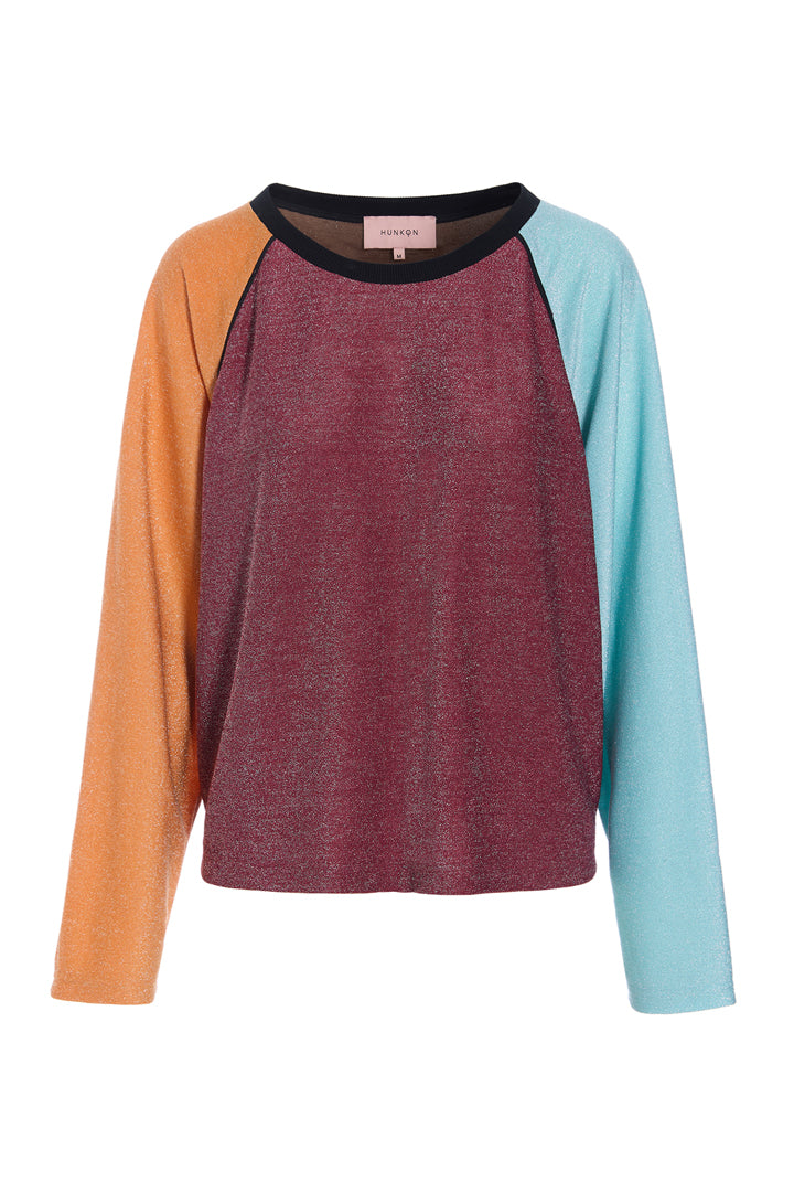 HUNKØN Fatima Blouse Blouses Mixed Glitter