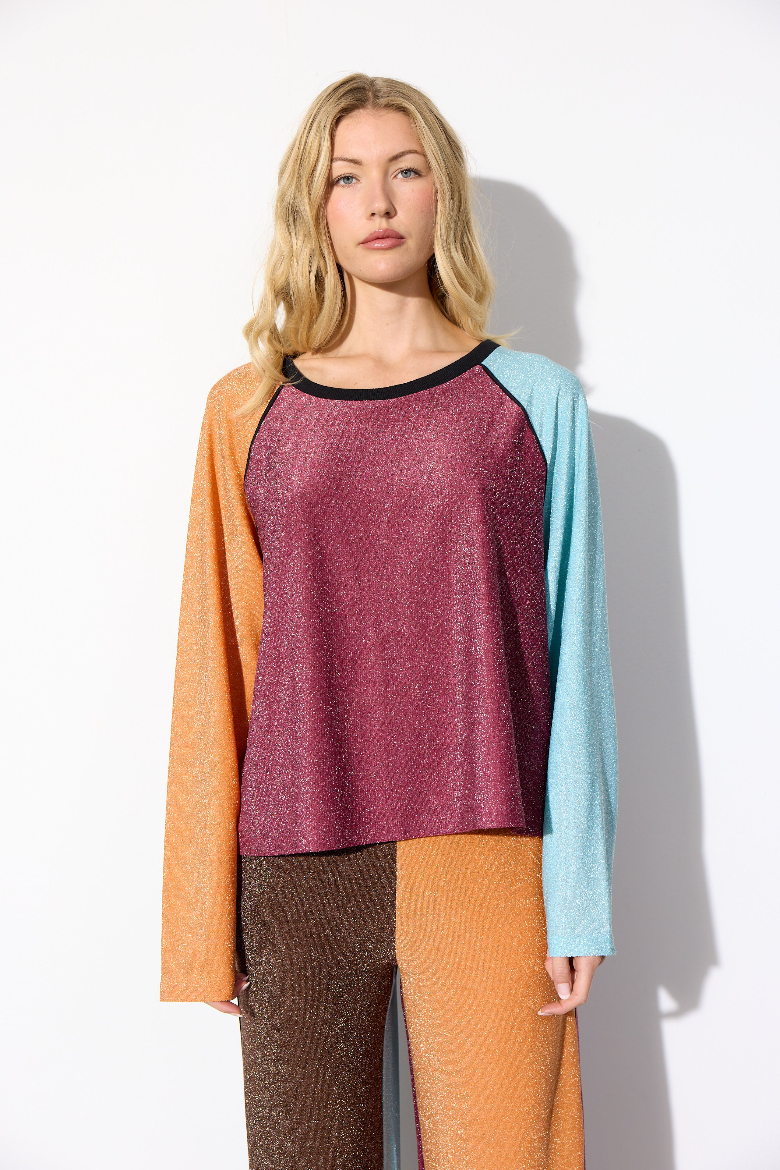 HUNKØN Fatima Blouse Blouses Mixed Glitter