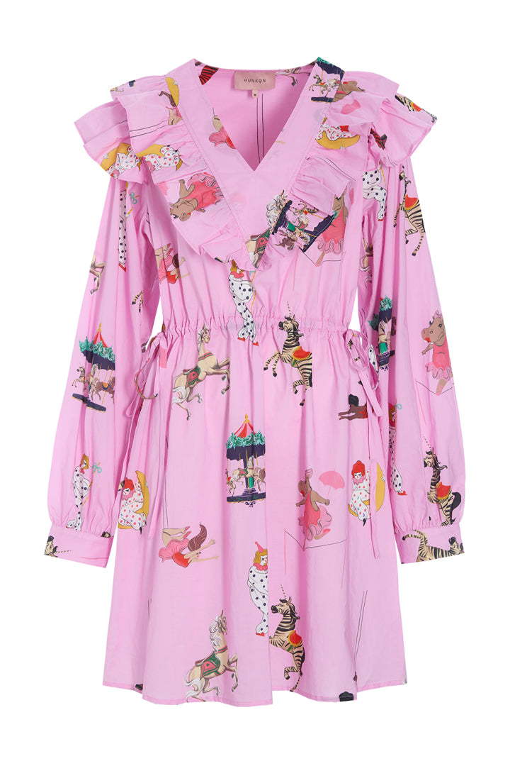 HUNKØN Floss Dress Dresses Pink Showstopper Art Print