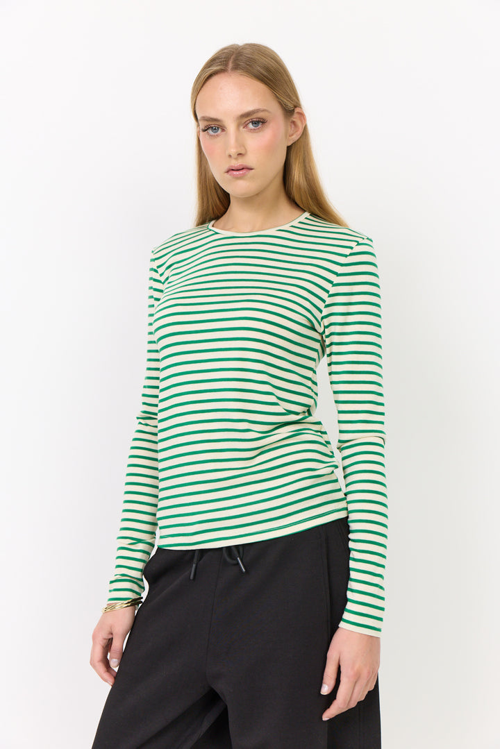 HUNKØN Halima Blouse Blouses Green Striped
