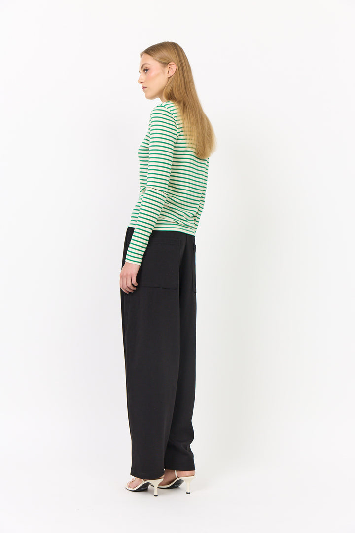 HUNKØN Halima Blouse Blouses Green Striped