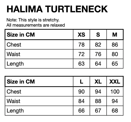 HUNKØN Halima Turtleneck Blouses Green Striped
