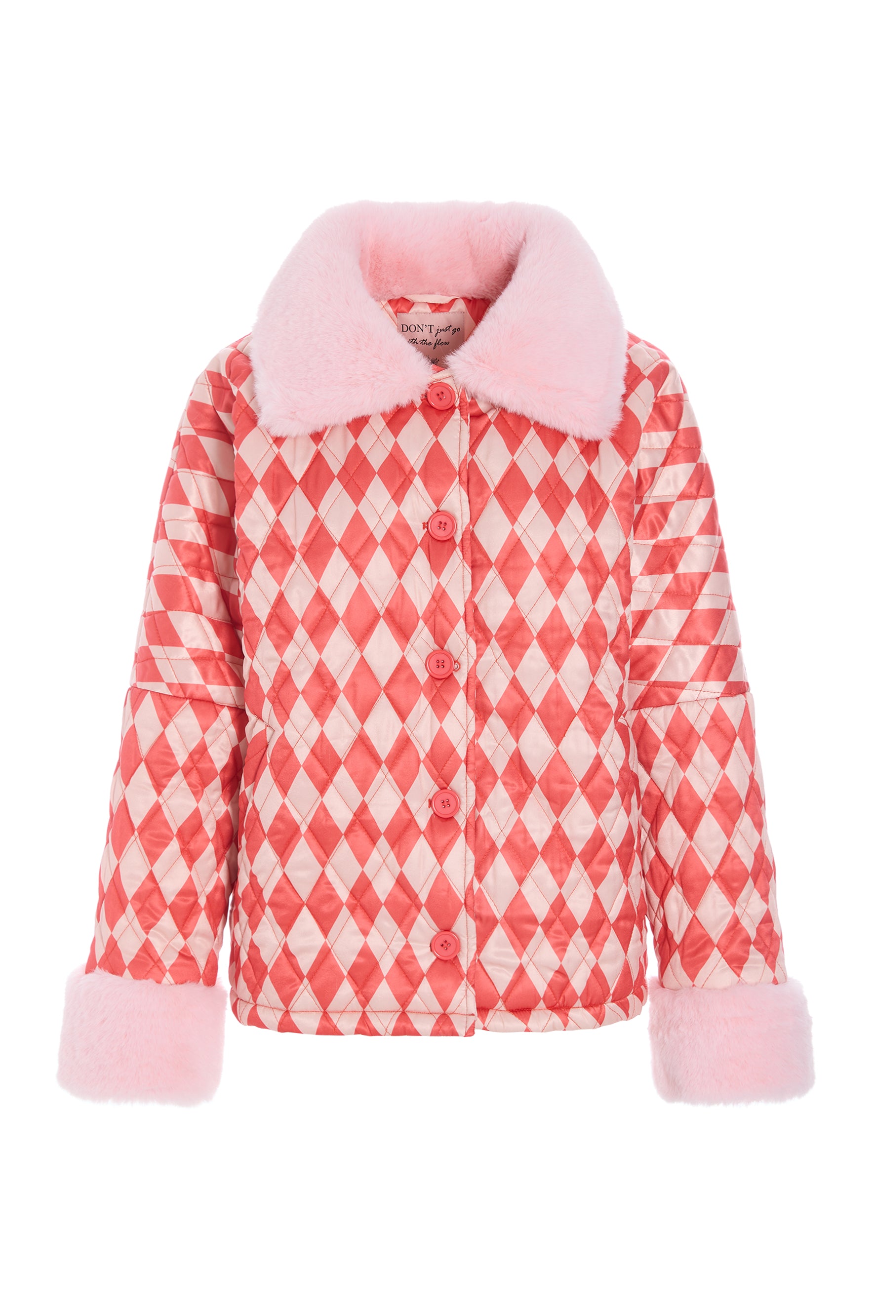HUNKØN Harly Quilt Jacket Jackets Red Harlequin