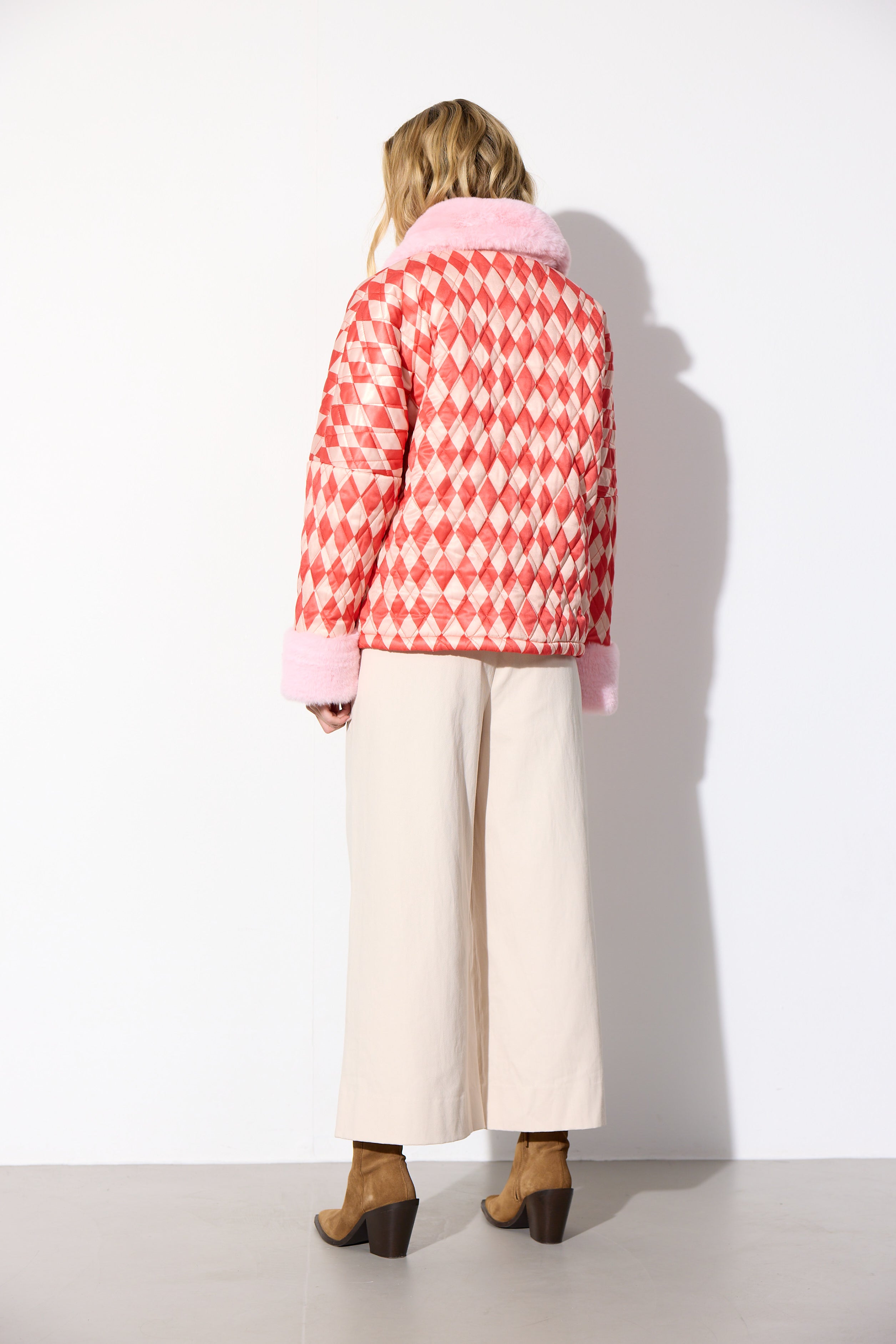 HUNKØN Harly Quilt Jacket Jackets Red Harlequin