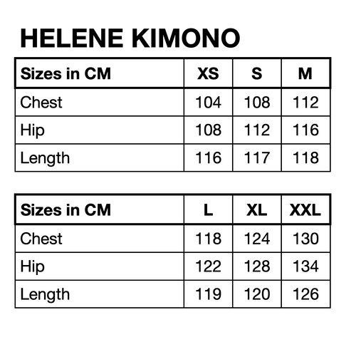 HUNKØN Helene Kimono Kimonos Blue