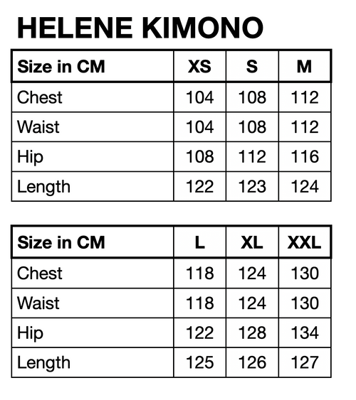 HUNKØN Helene Kimono Kimonos Bird Blue
