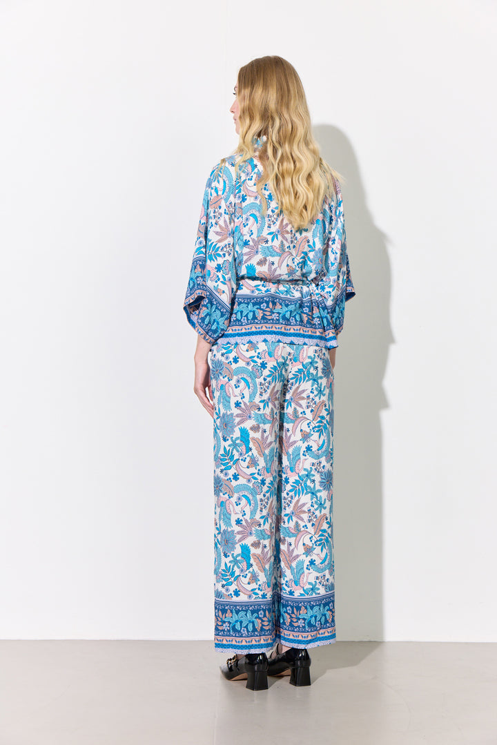 HUNKØN Helene Shirt Shirts Bird Blue