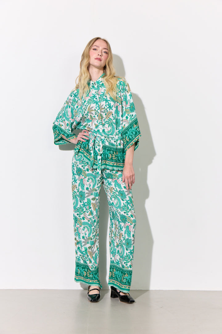 HUNKØN Helene Shirt Shirts Bird Green