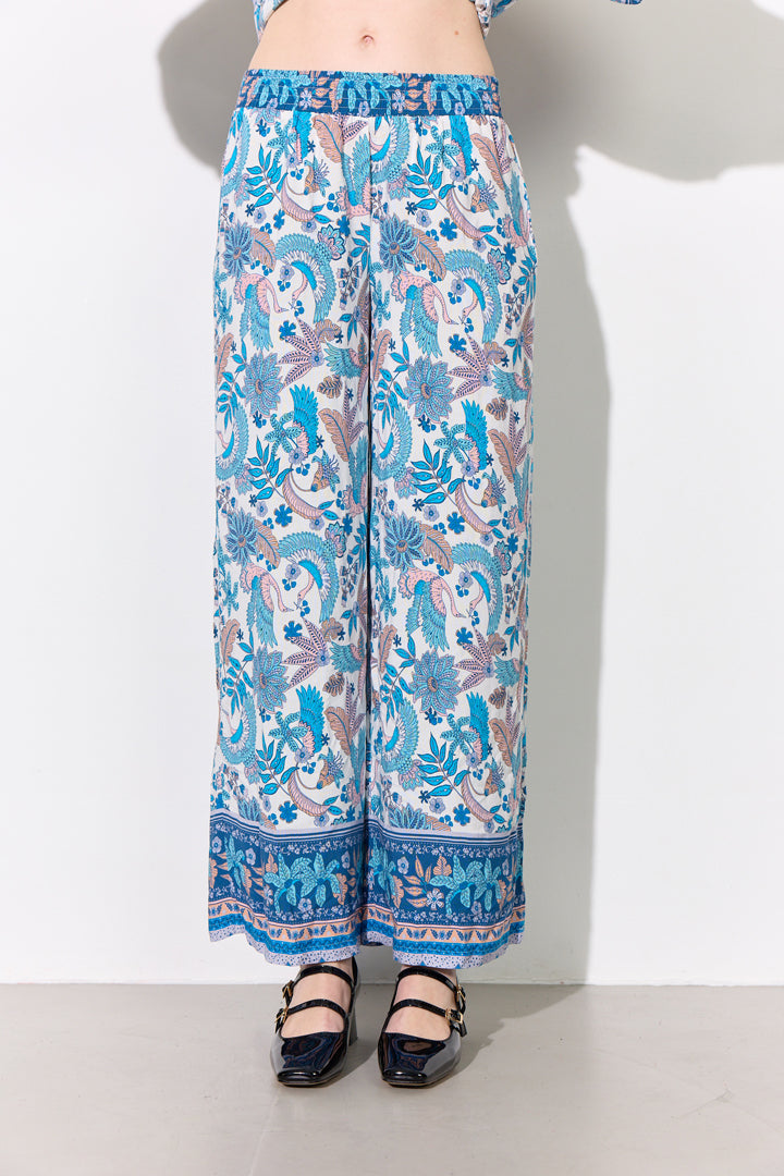 HUNKØN Helene Trousers Trousers Bird Blue