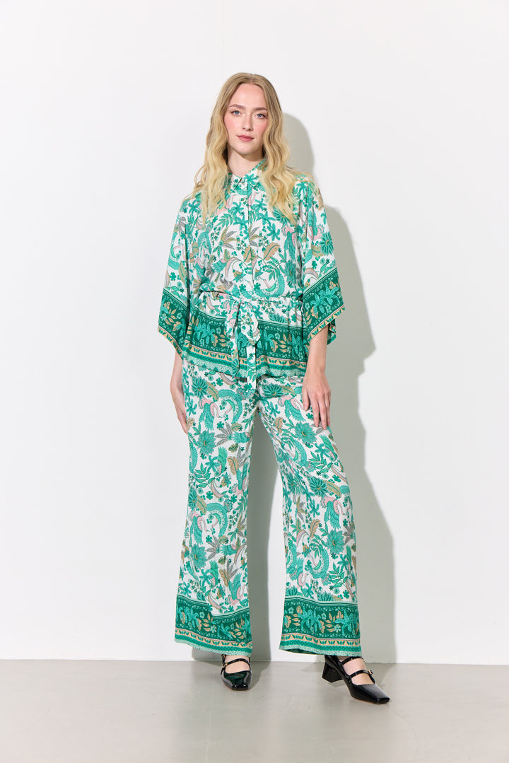 HUNKØN Helene Trousers Trousers Bird Green