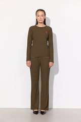 HUNKØN Indie Blouse Blouses Brown Striped