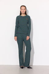 HUNKØN Indie Trousers Trousers Black striped