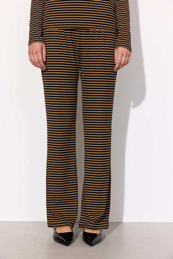 HUNKØN Indie Trousers Trousers Brown Striped