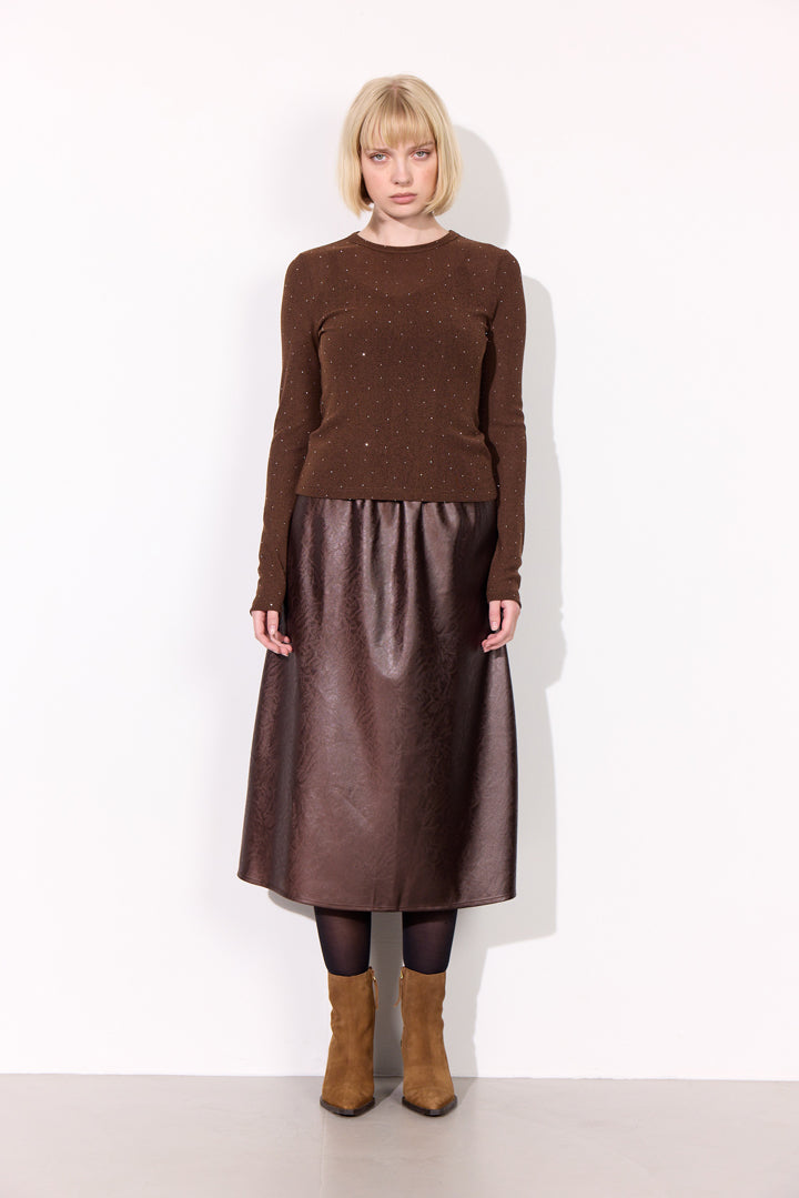 HUNKØN Inez Blouse Blouses Brown