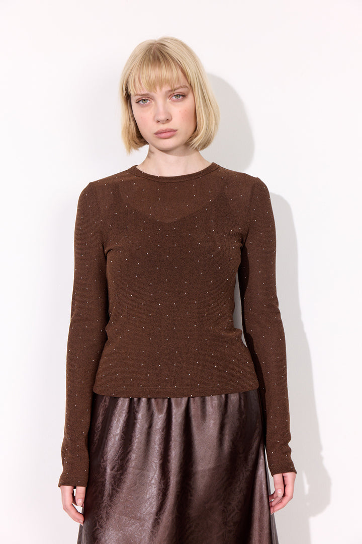 HUNKØN Inez Blouse Blouses Brown